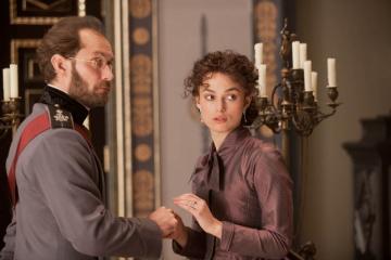 Jude Law as Count Alexei Karenin lives by the rules, but Keira Knightley as his 